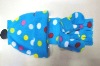 Wholesale Beautiful baby polar fleece spotted hat glove scarf set