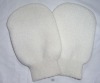 Wholesale single color exfoliating bath glove