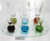 Wholesale TABLEWARE DRINKING GLASS WINE GLASS GLASS CUP - S/6 colored shot glass with plate