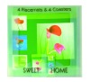 Wholesale 4+4 PP Placemats Set Size:31x31cm & 10x10cm - A04843