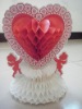 Wholesale Red Heart Honeycomb Decorations