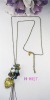 Wholesale Latest design fashion gold long chain metal alloy heart pendant necklace costume jewelry