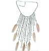 Wholesale fast delivery costume jewelry feather necklace