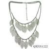 Wholesale Fashion costume jewelry leaf necklace (QXFJ11222)