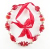 Wholesale promotion gift Handmade red Bead Necklace
