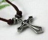Wholesale Fashion leather necklace with alloy beads