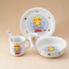 Porcelain/ceramic children dinner set ( plate, dish, bowl), customized size and logo is welcomed