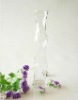Wholesale clear tall bamboo glass vase for home decoration