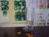 Wholesale clear glass vase-foot shape