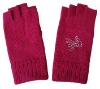 Wholesale 100%acrylic knitted mitten