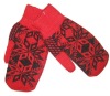 Wholesale Winter Knitted Glove With Snow Pattrens