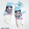 Wholesale 100% acrylic gloves knit mitten