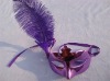 Wholesale purple feather masquerade mask