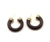 Wholesale Vintage new design costume jewelry semicircle wooded gold stud earring 2012