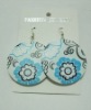 Wholesale Fashion 2011 summer jewelry wooden earrings painted flower