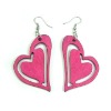 Wholesale Double Heart Style Wooden Earrings EAO1725