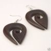Wholesale tear drop wooden earring