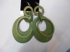 Wholesale green wood fashion earring