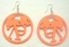 Wholesale fashion wood earring collection, wood jewelry/wood ornament, wood accessories