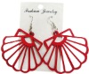 Wholesale New Jewelry Orange engrave Fan Dangle Craft Earring