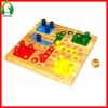 Wholesale custom design silk printing Wooden LUDO Board Game set