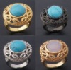 Wholesale 2011 hot selling fashion gemstone, crystal ring alloy