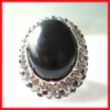 Wholesale fashion jet gemstone ring