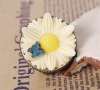 Wholesale Hot sale charming gemstone flower shaped butterfly alloy finger ring