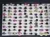 Wholesale Natural gemstone Rings with Rhinestone
