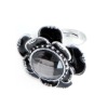 Wholesale fashion zinc alloy finger ring rhinestone,diamond ring,stone rings,gemstone rings for men with flower shape
