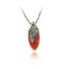 Wholesale Fashion red gemstone pendant necklace,popular charms necklace