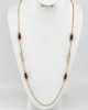 Wholesale Gold Tone / Red Gemstone / Lead Compliant / Long Necklace