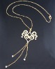 Wholesale fashion Gold Filigree Necklace with Rose Quartz Gemstones