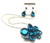 Wholesale Fashion jewelry handmade graceful gemstone necklace and earring connected 2012