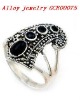 Wholesale 2011 fashion newest unique gemstone zinc alloy ring