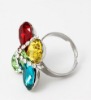 Wholesale 2011 hot selling fashion gemstone, crystal ring alloy
