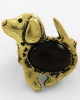 Wholesale Burnished Silver Tone / Tiger Eye Gemstone / Puppy Stretch Ring