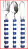 Wholesale Stainless steel children cutlery with plastic handle