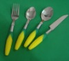 Wholesale elegant&fashionable flatware with plastic handle