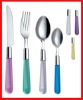 Wholesale Stainless steel cutlery sets with plastic handle