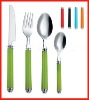 Wholesale Stainless steel tableware with plastic handle