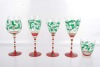 Wholesale Clear Glass Collection w/hand-painted leafs