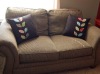 Wholesale cushion cover with appliqued leaves
