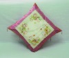 Wholesale Organza fabric embroidery cushion cover with beads tassels houseware household textile