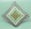 Wholesale embroidery cushion cover with lace border houseware household textile
