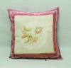 Wholesale Organza fabric embroidery cushion cover with beads tassels houseware household textile