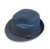Blue fedora hat with bands NUS02BX44