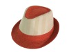 Wholesale Cotton linen Fedora hat / fashion trilby hat