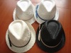 Straw hat----Fedora hat