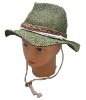 Wholesale crushable paper crochet fedora straw hat